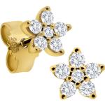 Goldene Moncara Diamant Ohrringe aus Gelbgold mit Diamant für Damen 