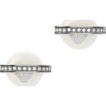 Silberne Armani Emporio Armani Perlenohrstecker aus Edelstahl mit Echte Perle für Damen 