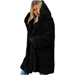 Damen Oversize Winter Mantel Faux Fur Kunstfell Ja