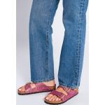 Reduzierte Rosa Birkenstock Arizona Nachhaltige Damenclogs & Damenpantoletten mit Riemchen aus Leder Größe 40 