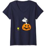 Peanuts Snoopy and Woodstock Nicht verängstigt Halloween T-Shirt mit V-Ausschnitt