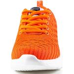 Orange Business Slip-on Sneaker mit Schnürsenkel in Komfortweite aus Leder leicht für Kinder 