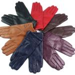 Bunte Gefütterte Handschuhe aus Leder für Herren Größe L für den für den Winter 