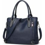 Reduzierte Blaue Vintage Hobo Bags mit Reißverschluss aus Kunstleder für Damen für Partys 