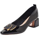 Schwarze Lack-Optik Vintage High Heels & Stiletto-Pumps aus Lackleder leicht für Damen Größe 35 für den für den Herbst 