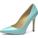 Reduzierte Türkise Lack-Optik Elegante Evita Shoes ALINA Damenpumps aus Leder 