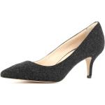 Reduzierte Schwarze Evita Shoes GIULIA Kitten-Heel-Absatz Damenpumps aus Filz zum Oktoberfest 
