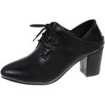Schwarze Spitze High Heels & Stiletto-Pumps mit Schnürsenkel aus Leder für Damen Größe 35,5 für den für den Sommer 