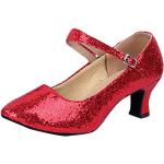 Rote Animal-Print High Heels & Stiletto-Pumps mit Schnürsenkel aus Leder für Damen Größe 41 