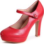Rote Sky Heels mit Riemchen für Damen Größe 40 