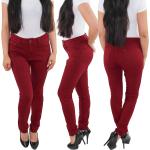 Rote Jeggings & Jeans-Leggings aus Denim für Damen 