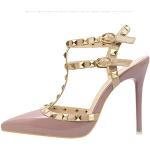 Lila Elegante High Heels & Stiletto-Pumps mit Nieten für Damen Größe 37 zur Hochzeit 