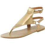 Goldene Elegante Fisherman Sandalen mit Strass atmungsaktiv für Damen Größe 42 für den für den Sommer 