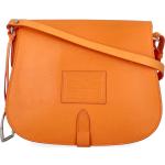Orange Unifarbene Ralph Lauren Lederhandtaschen mit Innentaschen für Damen Klein 