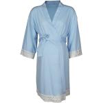 Hellblaue Unifarbene Langärmelige V-Ausschnitt Stillkleider für Damen Größe 3 XL für Partys für den für den Sommer 