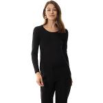 Schwarze Langärmelige Mey Exquisite Langarm-Unterhemden für Damen Größe 3 XL 
