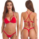 Rote Sexy Damenbikinis aus Nylon Größe M für den für den Sommer 