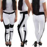 Weiße Slim Fit Jeans aus Denim für Damen 