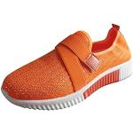 Orange Slip-on Sneaker mit Glitzer ohne Verschluss aus Mesh leicht für Damen für den für den Sommer 