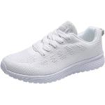 Weiße Trailrunning Schuhe mit Schnürsenkel aus Leder für Damen Größe 36 für den für den Sommer 