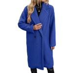 Kamelbraune Elegante Atmungsaktive Maxi Trenchcoats lang aus Wolle für Damen Größe L für den für den Winter 