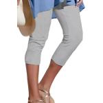 Hellblaue Unifarbene Casual Capri-Leggings & 3/4-Leggings für Damen Größe M für den für den Sommer 