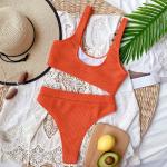 Orange Sexy Bikini-Tops für Damen Größe L 2-teilig für den für den Sommer 