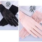 Violette Touchscreen-Handschuhe Handwäsche für Damen 