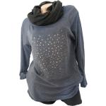 Graue Sterne Langärmelige Damensweatshirts mit Nieten Einheitsgröße 