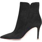 Schwarze High Heel Stiefeletten & High Heel Boots aus Veloursleder für Damen Größe 44 