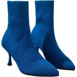 Blaue Spitze High Heel Stiefeletten & High Heel Boots ohne Verschluss für Damen Größe 42,5 für den für den Sommer 