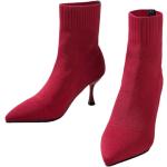 Rote Spitze High Heel Stiefeletten & High Heel Boots ohne Verschluss für Damen Größe 42,5 für den für den Sommer 