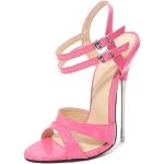 Pinke Lack-Optik Spitze High Heels & Stiletto-Pumps aus Lackleder für Damen Größe 44 