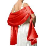 Rote Pashmina-Schals aus Satin für Damen 