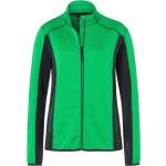 Damen Stretch-Fleece Jacke "JN783" - James & Nicholson® fern-green/carbon XXL
