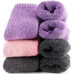Bunte Thermo-Socken aus Wolle für Damen Größe 39 für den für den Winter 