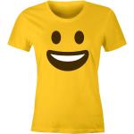 Gelbe Emoji Damenfanshirts aus Baumwolle Übergrößen 
