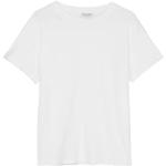 Reduzierte Weiße Kurzärmelige Marc O'Polo Bio Nachhaltige T-Shirts aus Baumwolle für Damen Größe M 