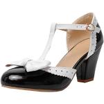 Schwarze Lack-Optik High Heels & Stiletto-Pumps für Damen Größe 45 