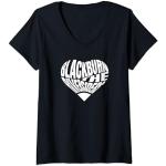 Damen The Riversiders - Blackburn Fan Typografie Design T-Shirt mit V-Ausschnitt