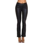 Schwarze Koucla Bootcut Jeans mit Reißverschluss aus Denim für Damen Größe S für den für den Winter 