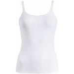 Weiße Schöller Feinripp-Unterhemden aus Baumwollmischung für Damen 3-teilig 