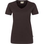 Schokoladenbraune V-Ausschnitt V-Shirts für Damen Größe XL 