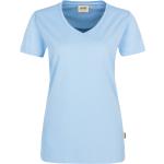 Eisblaue Hakro Performance V-Ausschnitt V-Shirts für Damen Größe 5 XL 