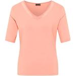 Aprikose Lebek V-Ausschnitt T-Shirts aus Viskose für Damen Größe M 
