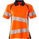 Damen Warnschutz Polo-Shirt "ACCELERATE SAFE" UV-Schutz - MASCOT® orange/schwarzblau M
