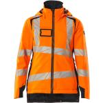 Orange Wasserdichte Atmungsaktive MASCOT Warnschutzjacken mit Reißverschluss aus Polyester für Damen Größe XS für den für den Winter 
