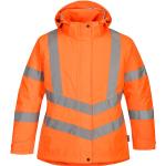 Orange Portwest Warnschutzjacken mit Klettverschluss für Damen Größe 3 XL für den für den Winter 