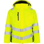 Gelbe Winddichte Atmungsaktive Warnschutzjacken aus Polyester für Damen Größe XXL für den für den Winter 