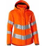 Orange Bestickte Winddichte Atmungsaktive MASCOT Warnschutzjacken mit Reißverschluss für Damen Größe XL für den für den Winter 